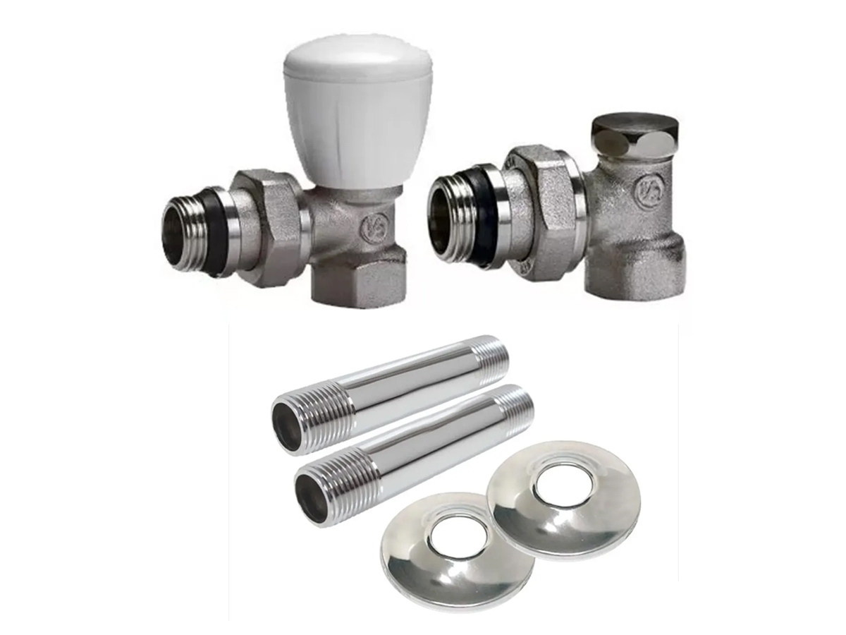 Combo Kit Llave + Detentor + Niples + Roseta  para Radiador